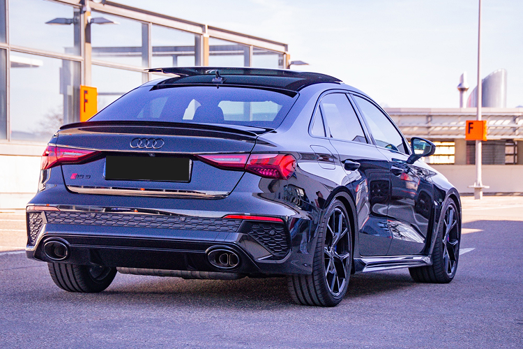 Back view Audi RS3 8Y 2.5 TFSI north of Innsbruck
