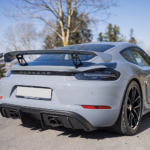 Right back Porsche Cayman GT4 on Lake Constance