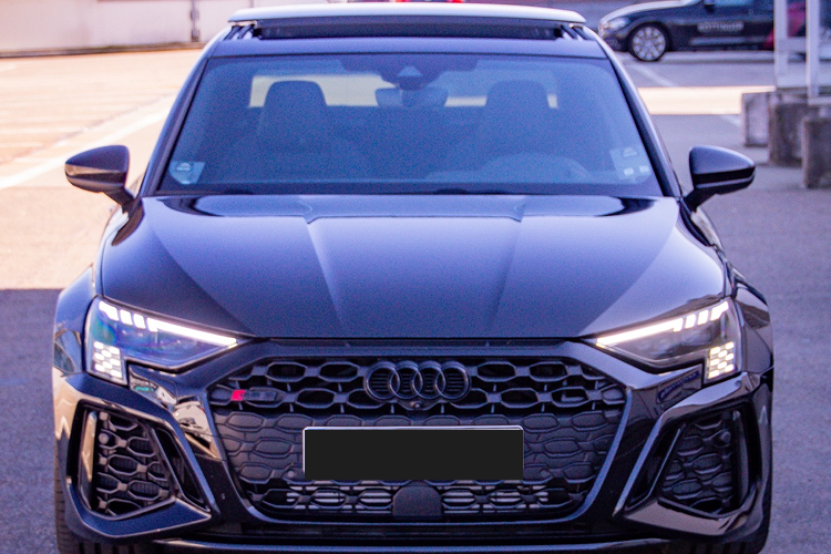Front view Audi RS3 8Y 2.5 TFSI north of Innsbruck