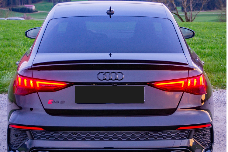 Back view Audi RS3 8Y 2.5 TFSI north of Innsbruck