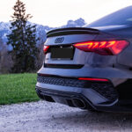 Back view detail Audi RS3 8Y 2.5 TFSI north of Innsbruck