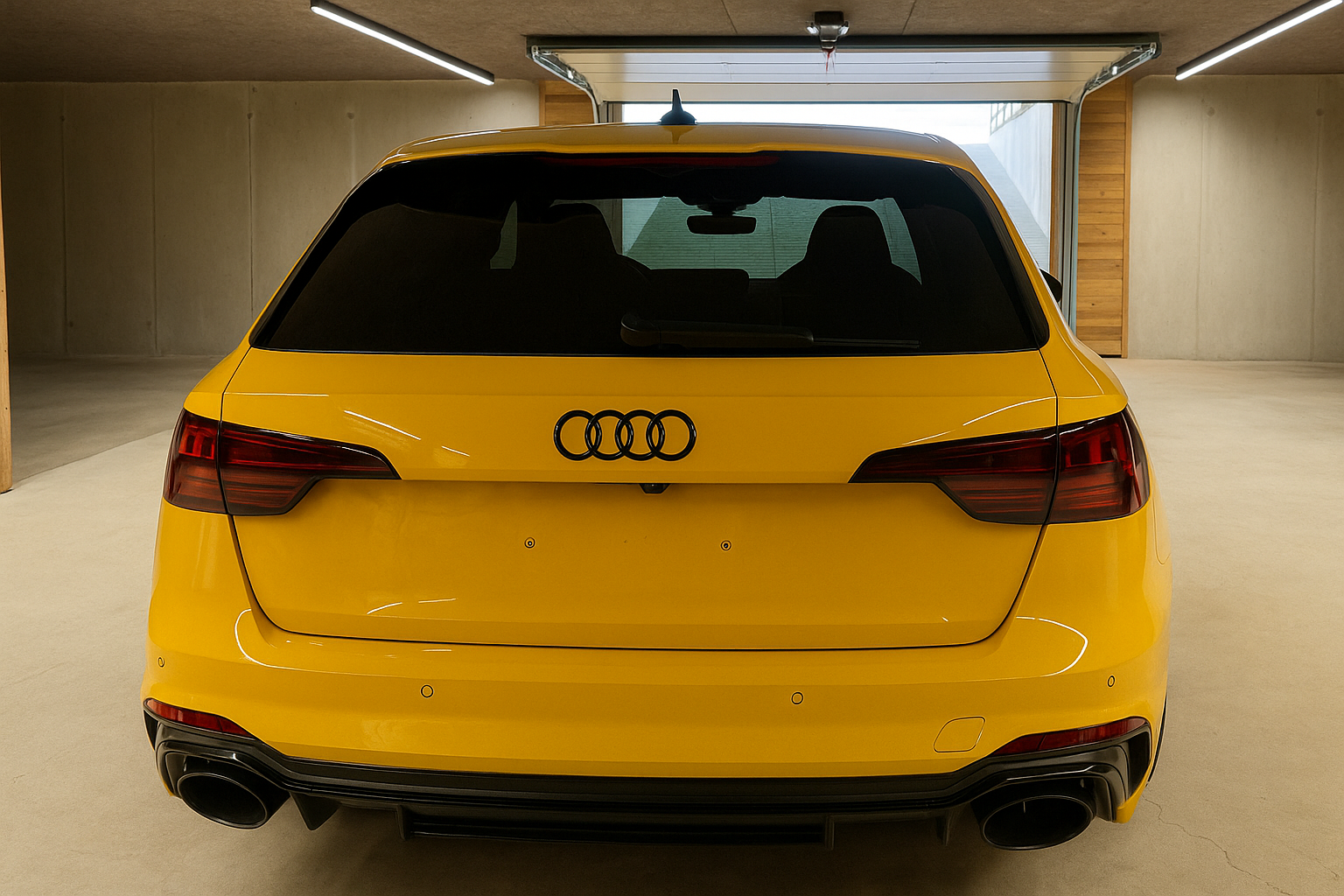 Back view Audi RS4 Avant in Hufstein