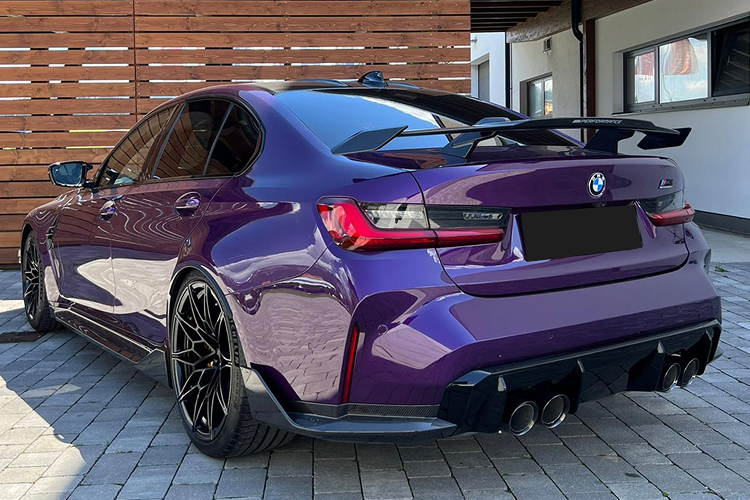 Back view BMW M3 Competition in Imst