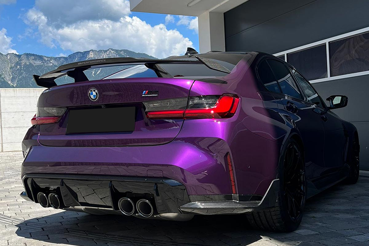 Rear view BMW M3 Competition in Imst